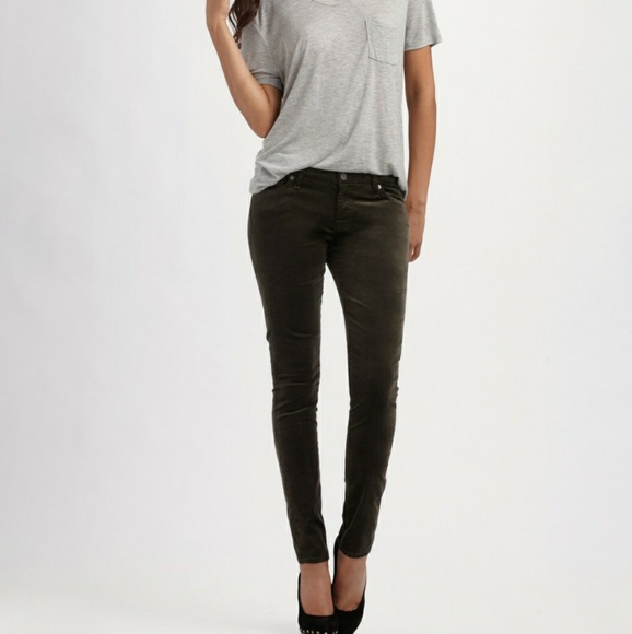 green velvet skinny jeans